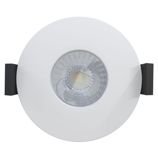 8w Fire Rated Downlight - Colour Adjustable front facing white finish