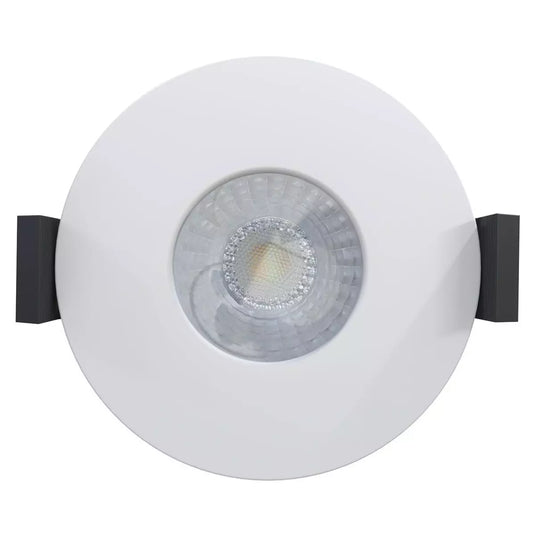 Front facing of 8w LED Fire Rated Downlight, White Bezel