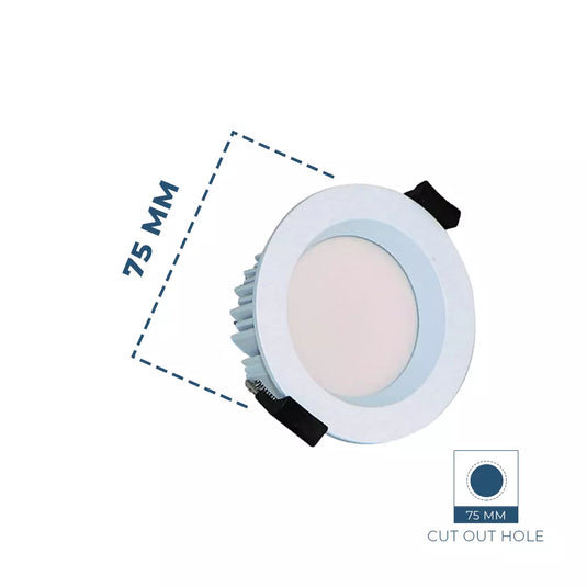 8w Low Glare IP65 Short Can Dimmable Fire Rated Downlight cut hole size