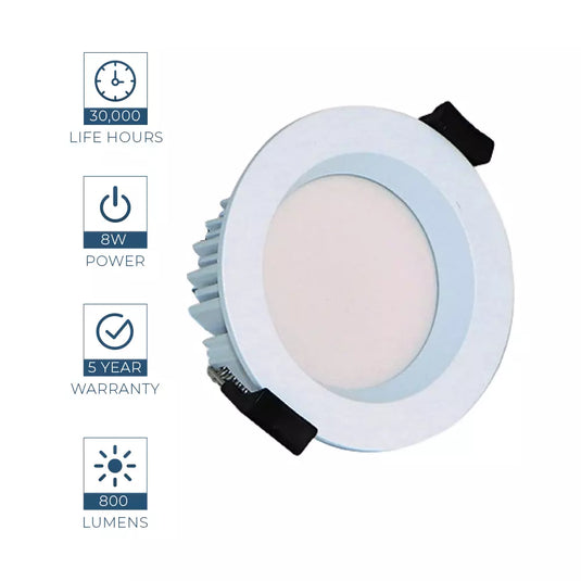 8w Low Glare IP65 Short Can Dimmable Fire Rated Downlight features