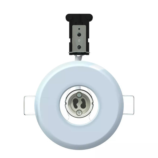 front facing shot White Fixed Shower Downlight GU10 IP65