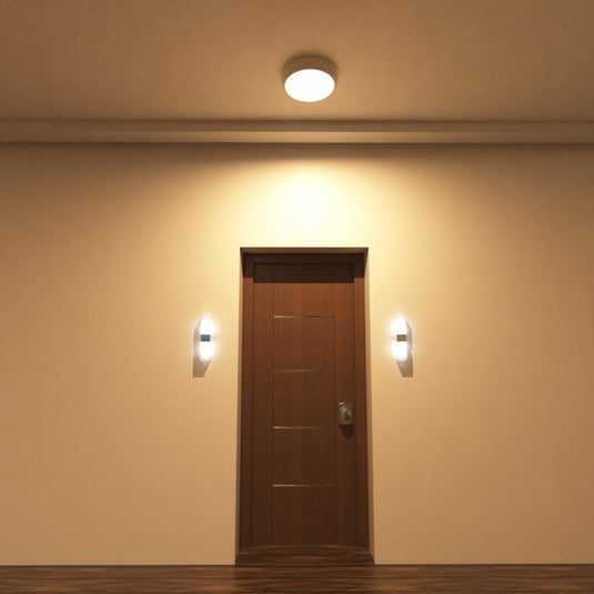 Mounted Polo bulkhead in warm white, full shot