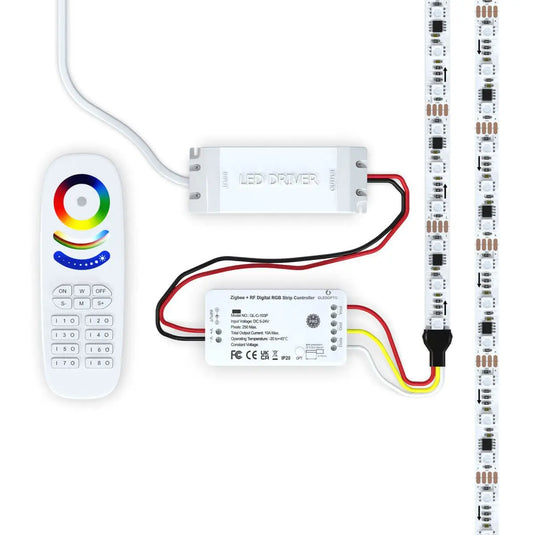 Digital Pixel LED Strip Receiver Module with LED strip and LED Driver