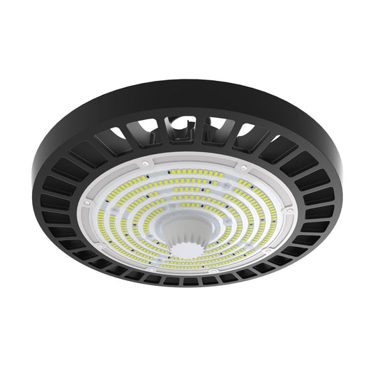 Close up of the 200w round LED high bay with sensor