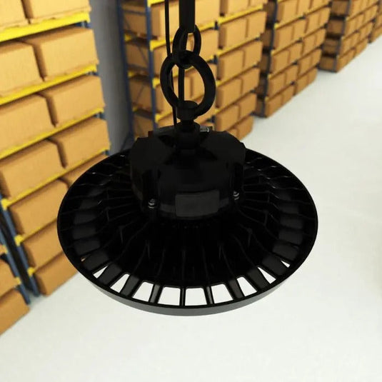 Back of a mounted 200w high bay light