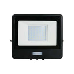 30w Black IP65, LED Flood Light with PIR Sensor, Samsung LEDs, 6500K