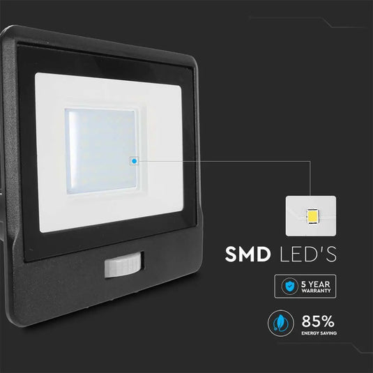 IP65, LED Flood Light With PIR Sensor SMD Leds