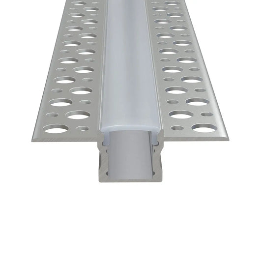 Trimless Plaster In Aluminium Profiles With Diffuser, front view shot