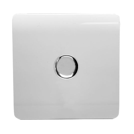 Ice white LED dimmer switch with chrome knob