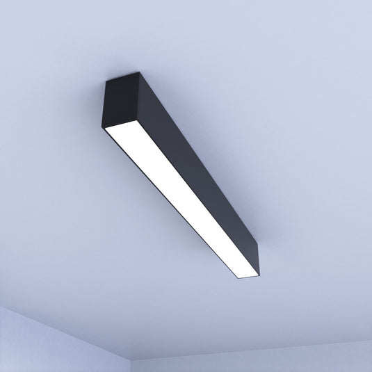 5FT (150cm) LED Linear Light CCT Selectable, Surface or Suspended Mount, Black Finish