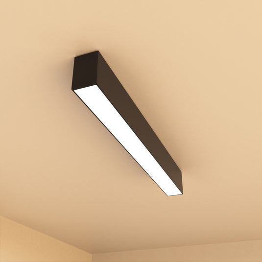 5FT (150cm) LED Linear Light CCT Selectable, Surface or Suspended Mount, Black Finish