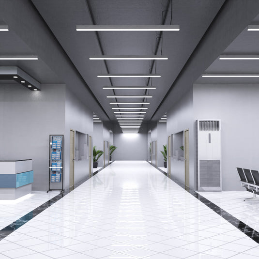 6FT (180cm) LED Linear Light CCT Selectable, Surface or Suspended Mount, White Finish