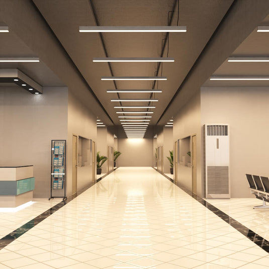 6FT (180cm) LED Linear Light CCT Selectable, Surface or Suspended Mount, White Finish