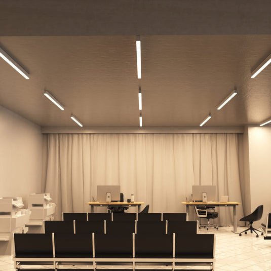 5FT (150cm) LED Linear Light CCT Selectable, Surface or Suspended Mount, White Finish