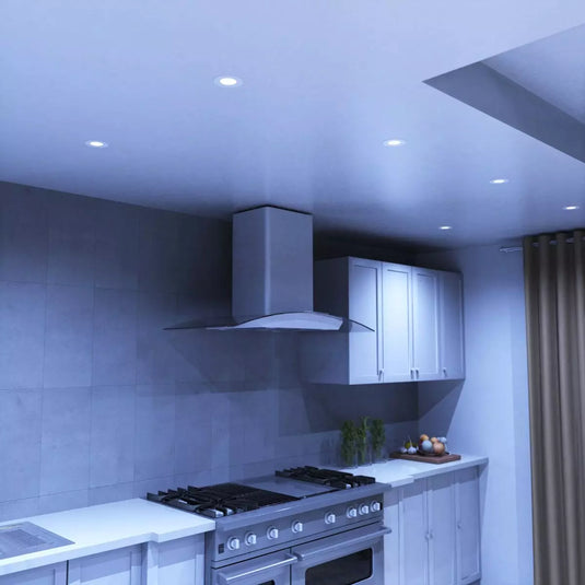 6w, Colour Adjustable Fire Rated Downlight Kitchen corner in cool white light