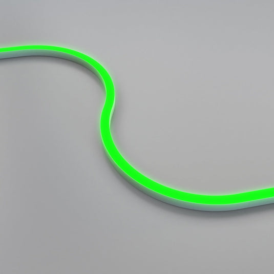 Green neon flex bent both ways
