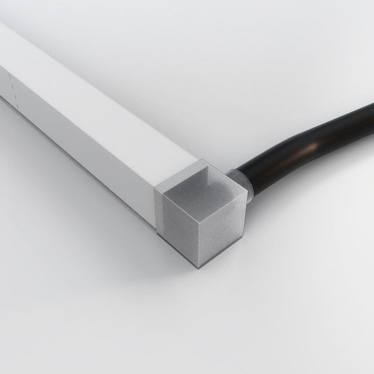 Neon flex end cap with cable entry