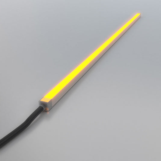 Full length of orange neon flex