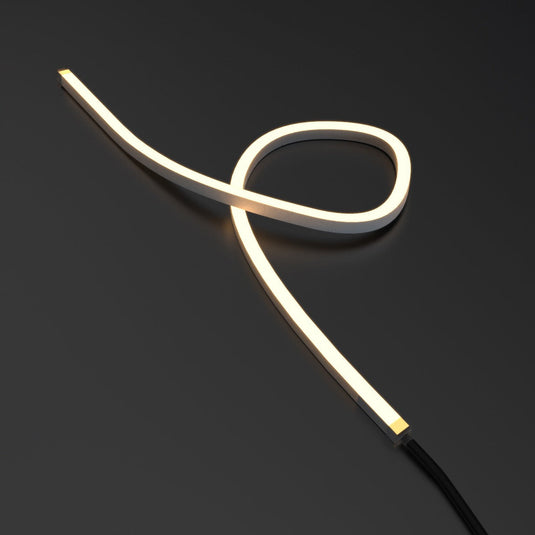 Loop of warm white side bending neon flex
