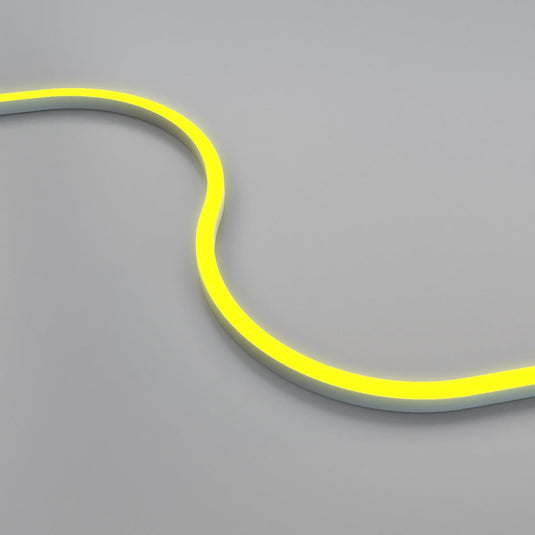 Yellow neon flex bent both ways