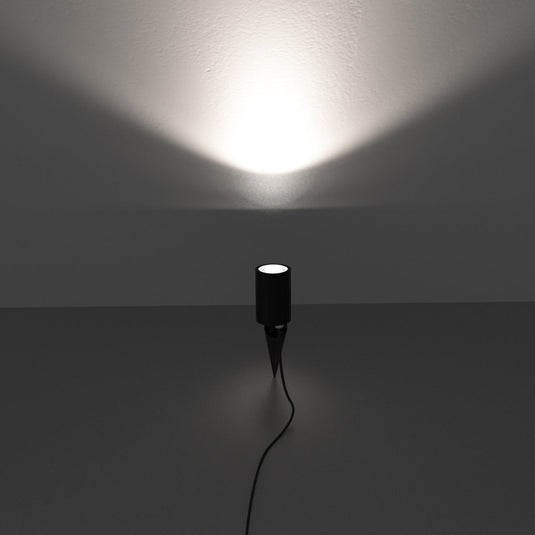 Close up of the spike light lit