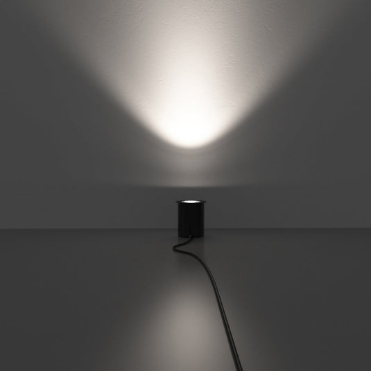 Black 65mm ground light lit