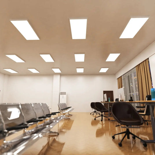1200 x 600mm Surface Mounted LED Panel Light, 4000K office setting mounted
