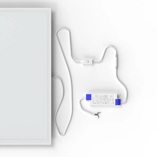 LED Panel, 1195x595mm, TP(a), Cool White LED - LED Driver full view shot