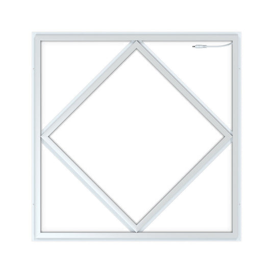Double square edge lit LED panel switched off