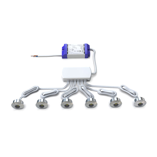 Six LED plinth lights with their driver