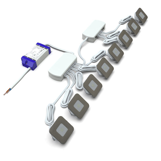 Side view of the 8 plinth light kit