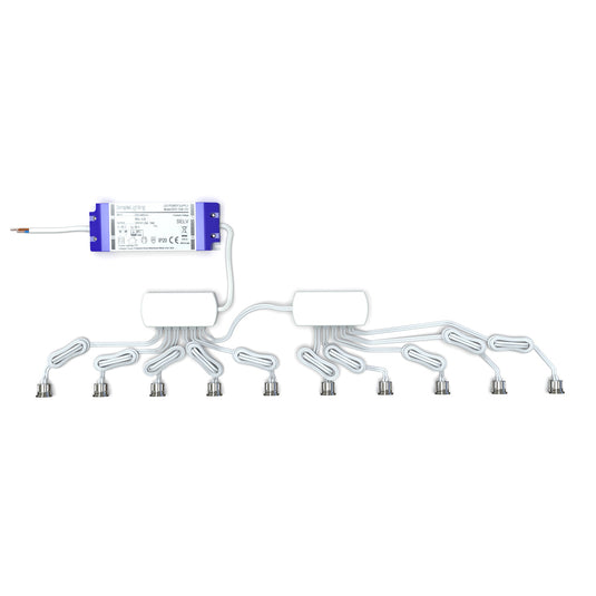 Top view of the 10 microdot plinth light kit