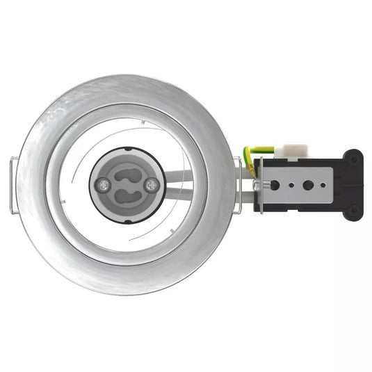 no bulb GU10 Downlight, Fixed, Die Cast In A Chrome Finish