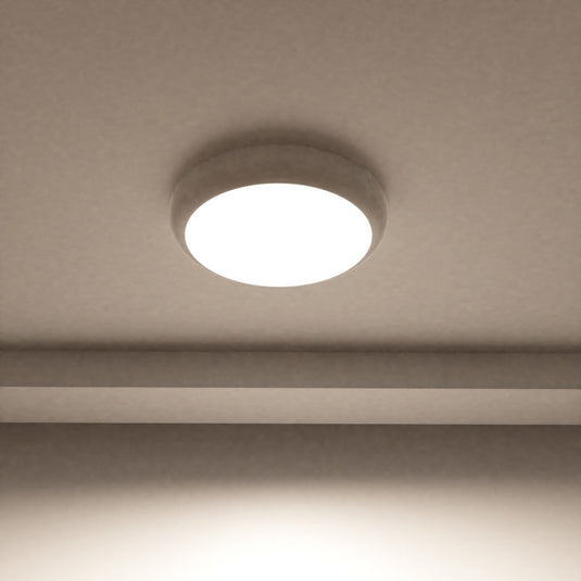 Mounted Polo bulkhead in natural white, close up