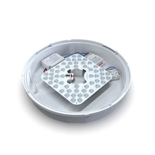 Inside the Polo bulkhead with the sensor
