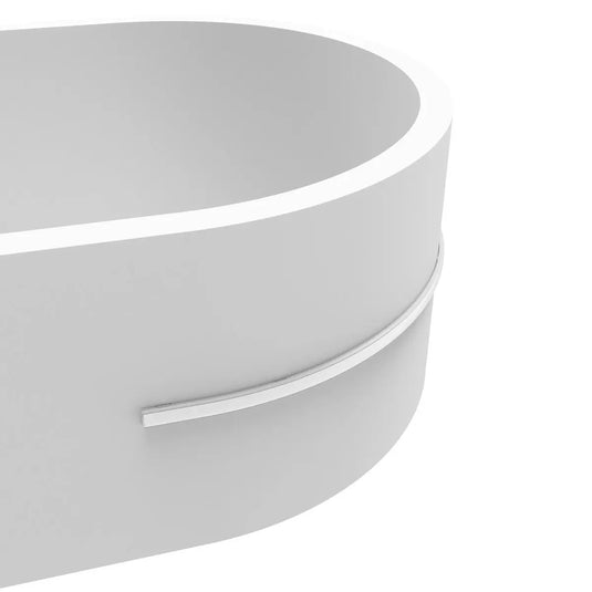 White, Bendable LED Profile With Frosted Diffuser curved edge installation