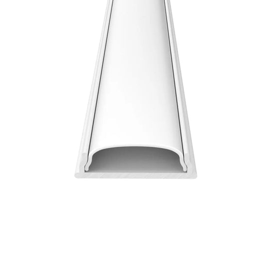 White, Bendable LED Profile With Frosted Diffuser front facing without end cap