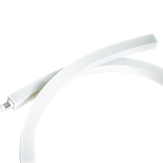 Close up of the end of the top bending neon flex