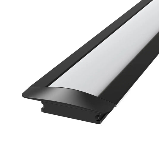 Black Recessed 7mm LED Profile With Frosted Cover