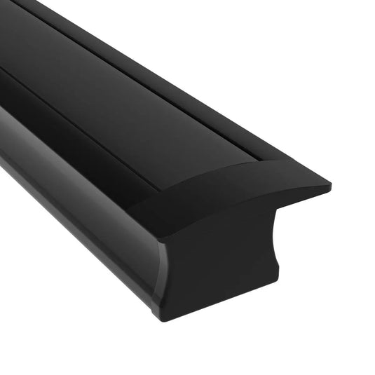 Black Recessed Aluminium Profile With Black Diffuser