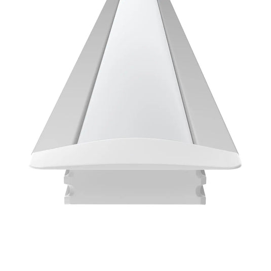 White, Recessed LED Profile With Frosted Cover