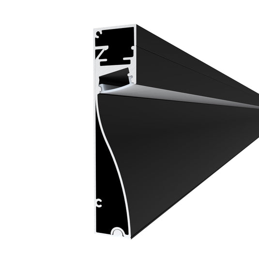 Matt black skirting profile