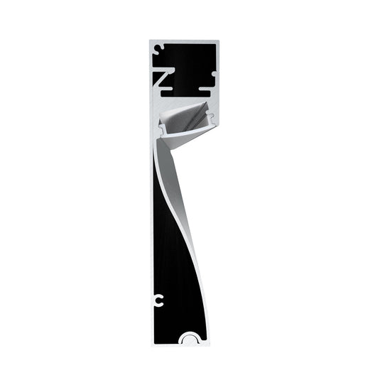 Front of the silver skirting profile