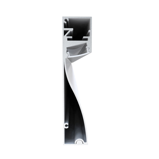 Side of the white skirting profile