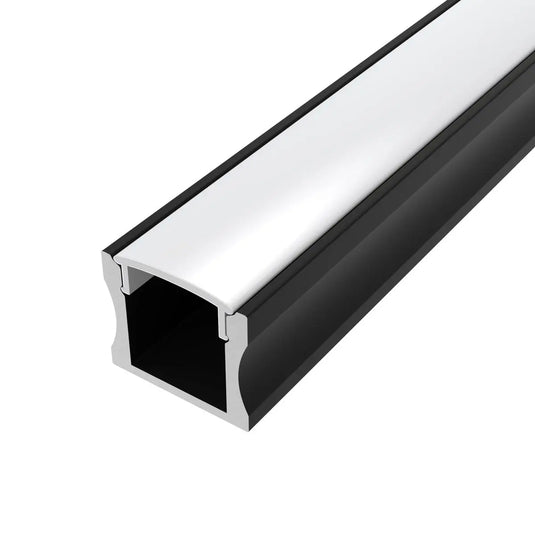 Black 15mm Aluminium LED Profile without end cap