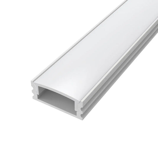 White, Surface Mounted 7mm LED Profile, With Frosted Cover