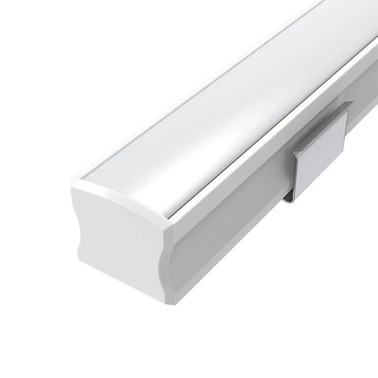 White 15mm LED Aluminium Profile With Frosted Cover