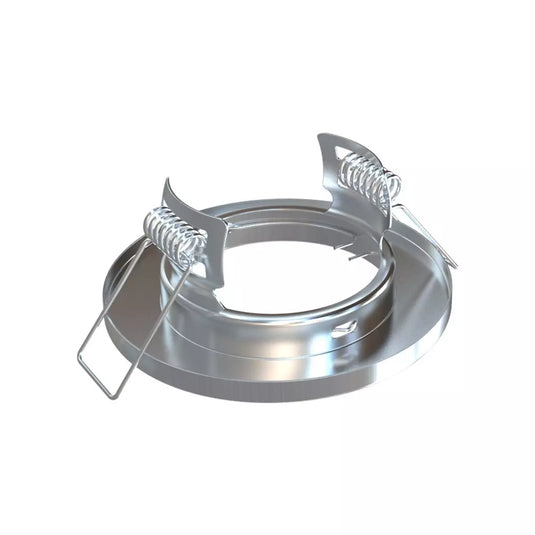 Recessed GU10 Spot Light in Brushed Chrome Finish with push fit clips