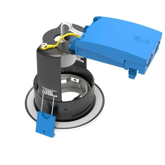 IP65, White GU10 Downlight no bulb down facing shot
