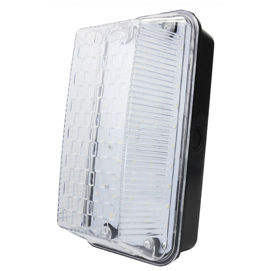 10w LED bulkhead with a black base and prismatic front